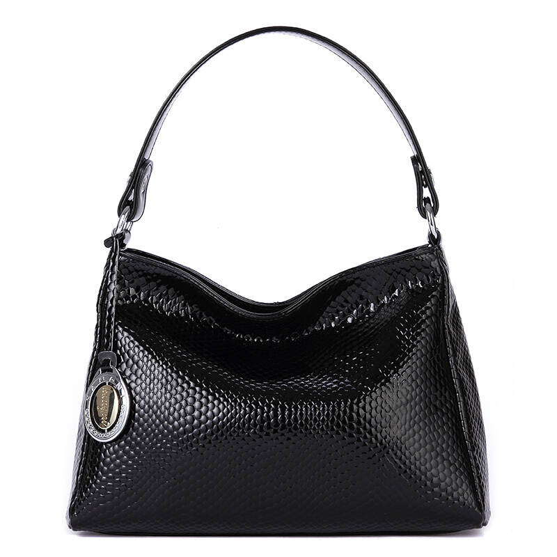 康尼kangni 新款欧美时尚真皮手提包 优雅单肩包女khb0071 黑色kbh