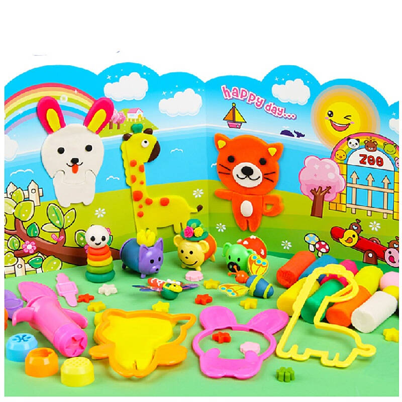 智高(zhigao)彩泥 新品超值礼盒装24色3d彩泥套装 动物/昆虫/彩泥画三