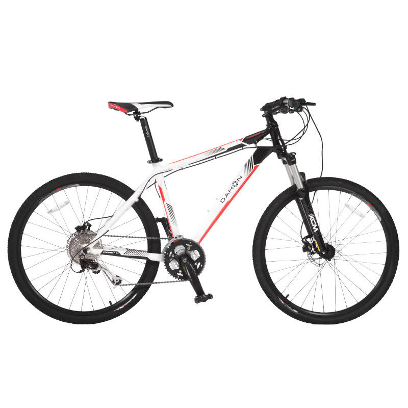 dahon大行 26寸27速金三角铝合金一体车架 山地车自行车 白红m
