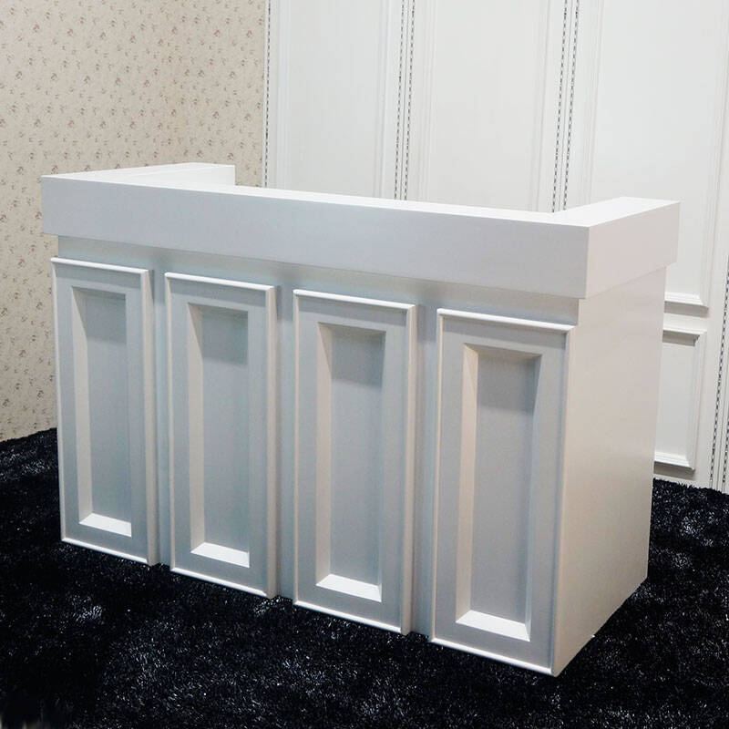 【of580家具网】欧式烤漆白前台 接待台 前台 迎宾台 服装店柜台 美容