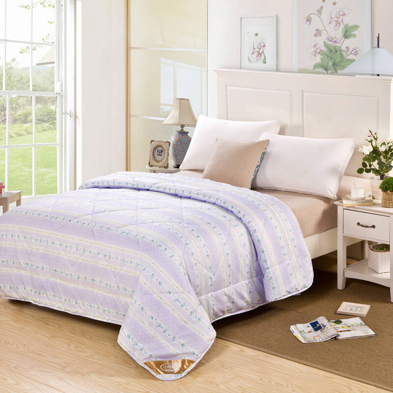 小绵羊家纺床上用品舒爽亲肤夏被夏凉被子空调被 8121紫 160*210cm1.