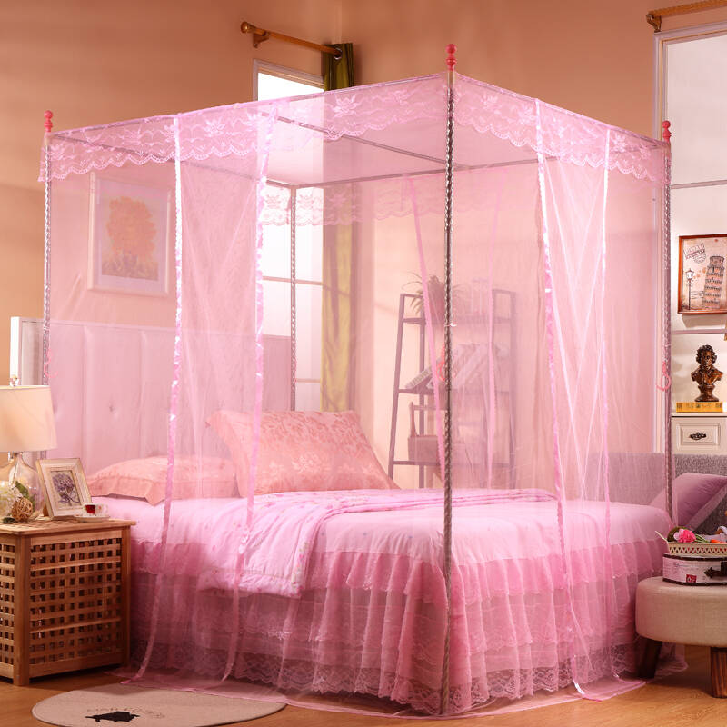 2米/1.5米/1.8米 粉色 1.5x2米床22mm加粗立柱