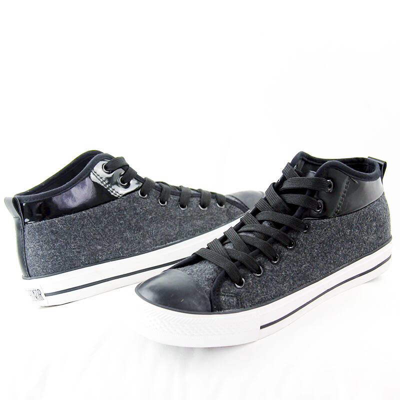 抽象鸟 夏季韩版帆布鞋男 高帮休闲鞋透气帆布男鞋英伦男士布鞋学生