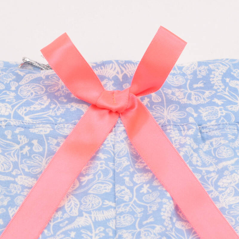 皮尔卡丹印花蝴蝶结撞色短裤家居短裤春夏薄款莫代尔女士睡裤140109