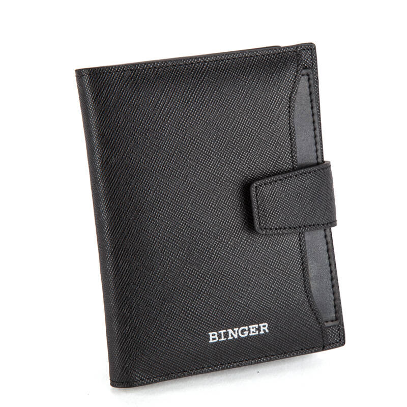 钱包头层小牛皮短款卡包时尚潮流夏季钱夹 头层牛皮十字纹黑色 340102