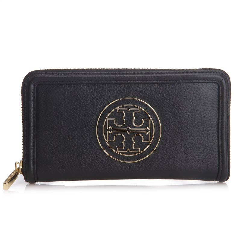 tory burch 托里伯奇 女款黑色真皮长款拉链钱包 50009091 001 京东