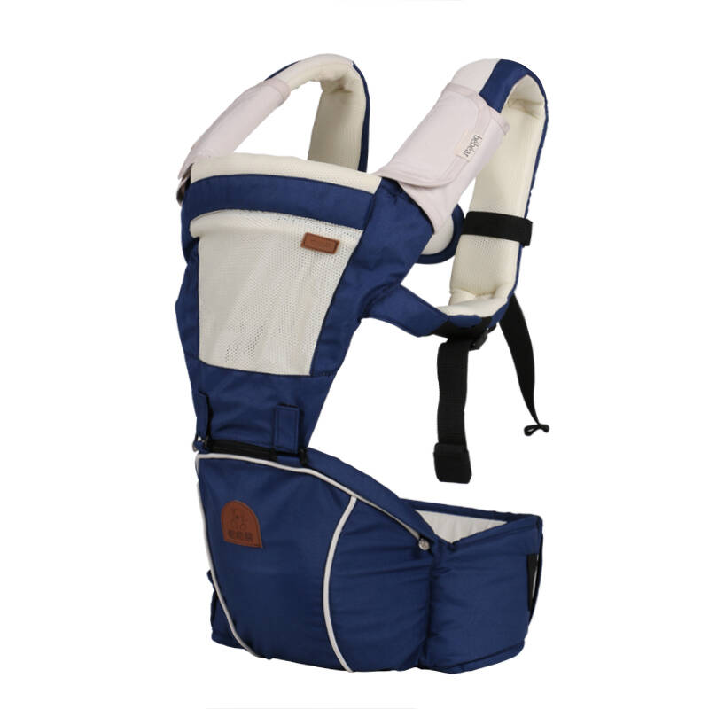 抱抱熊(bebear) 时尚四季款开窗透气抱婴腰凳 c05深海蓝