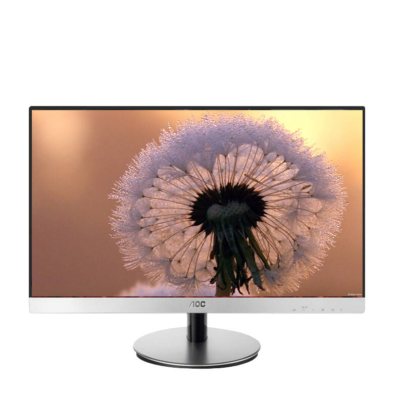 aoc i2369v6 23英寸净蓝屏ah-ips窄边框led液晶显示器 银黑