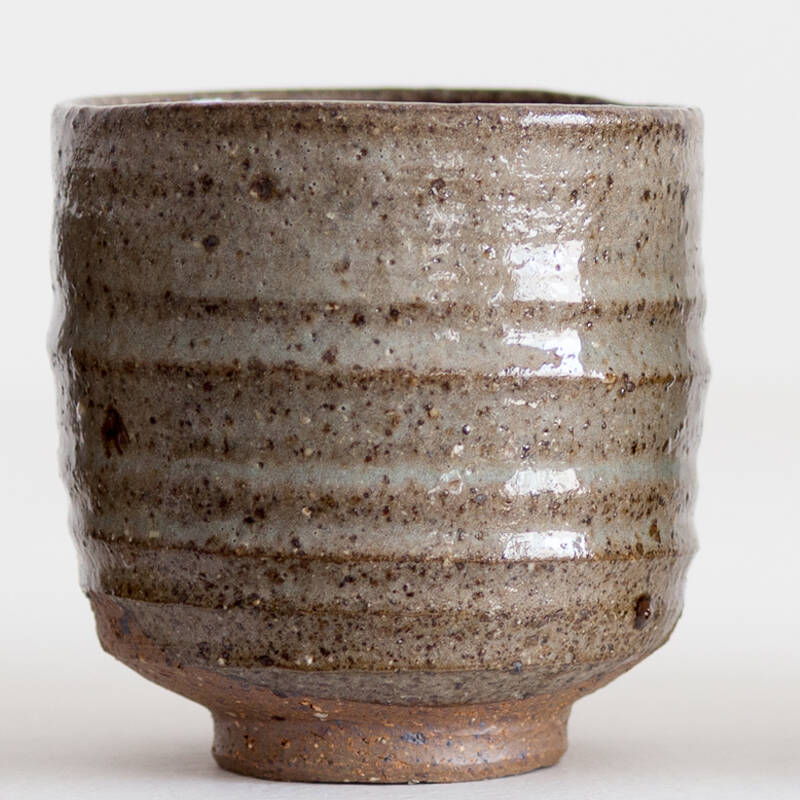 田浅栈 茶杯茶碗 设计师作品 透明釉手捧茶碗茶杯手工陶瓷杯 6号茶碗