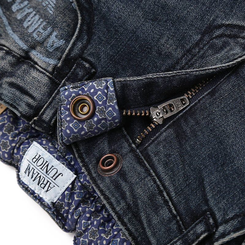 armani 阿玛尼 儿童牛仔裤 中腰拉链男童百搭长裤 四季款 zxj01az15