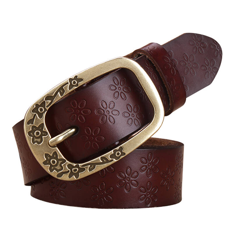 百衣酷baieku 夏季装饰百搭牛皮女士腰带 真皮皮带女款韩版牛仔裤带宽