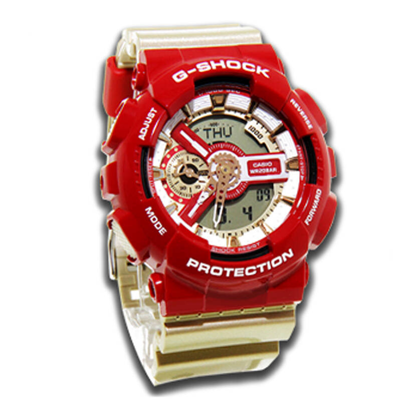 【全国联保】卡西欧(casio)g-shock系列炫彩时尚双显运动男表 钢铁侠