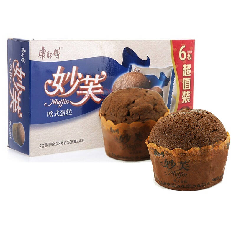 康师傅 妙芙蛋糕巧克力味6枚超值装288g