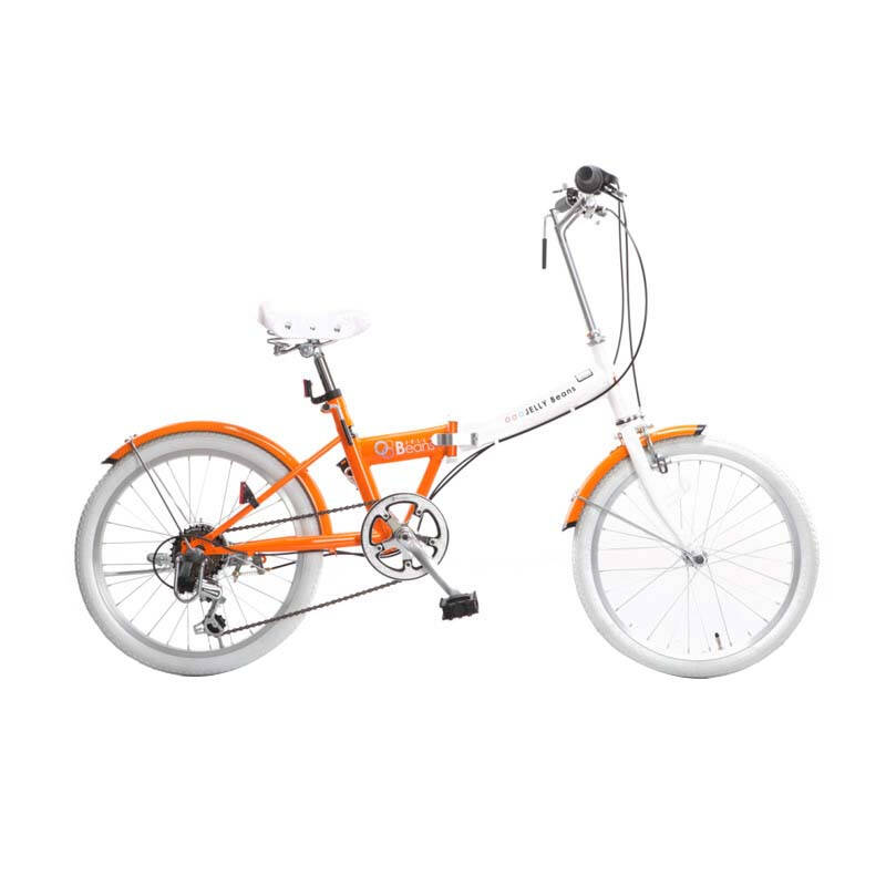 捷马自行车高端出口原型车折叠车20寸城市时尚休闲车 灵动 外六速橘色