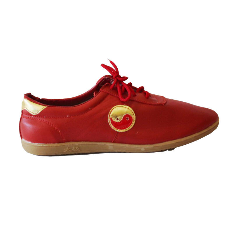 太极鞋武术鞋牛皮牛筋底 红色 46 - 京东