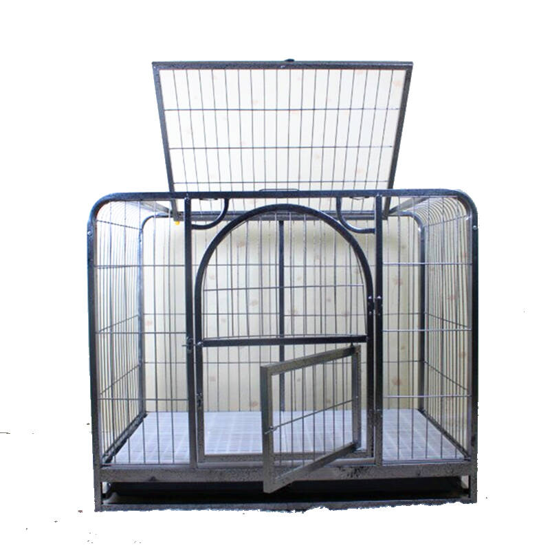 买就赠 方管宠物铁笼 狗笼子 泰迪金毛萨摩藏獒等 长62*宽46*高56cm