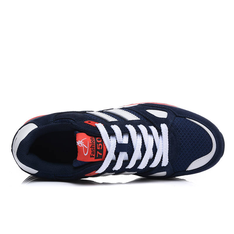 领舞者 2015秋季新品男运动鞋百搭时尚跑步鞋透气慢跑鞋男鞋 深蓝白