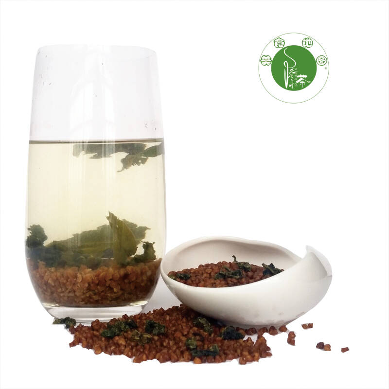 美食地图苦荞绿茶全胚300g四川特产苦荞茶 全胚黑苦荞乌龙茶