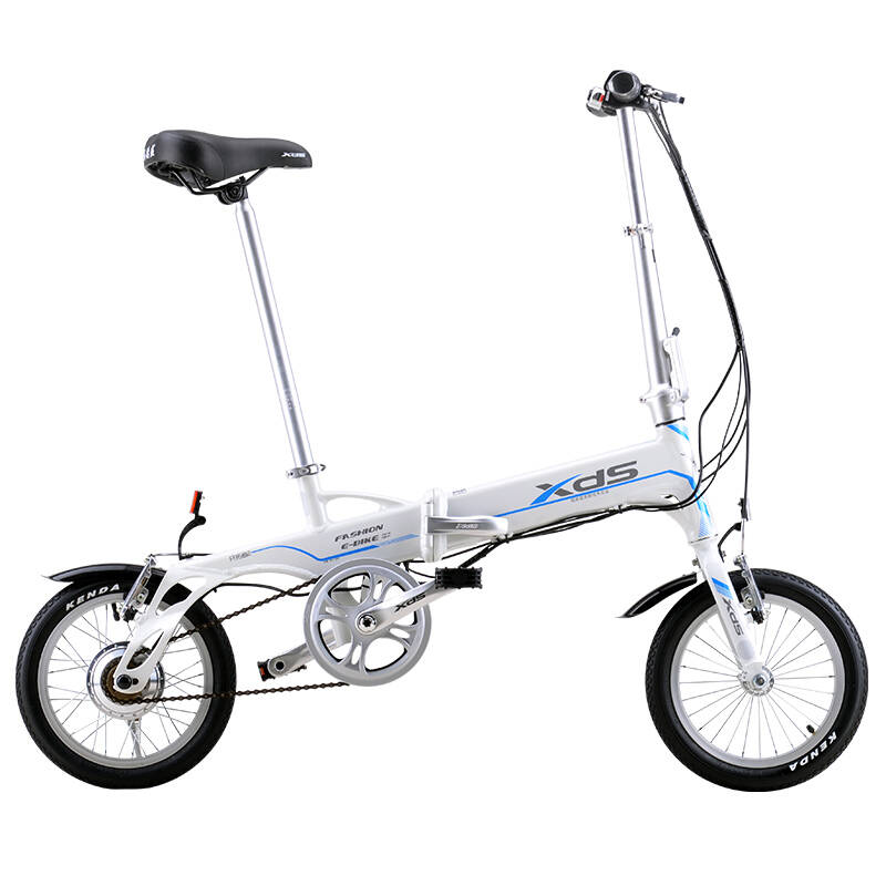 喜德盛电动车 双锂电池 迷你可折叠 铝合金 开拓者2 电动自行车 白色