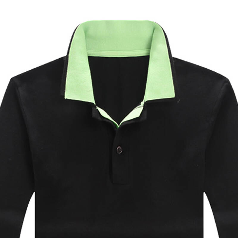 gurun vani 春夏装长袖t恤男装打底衫 男士t恤衫 黑色紫领 xl