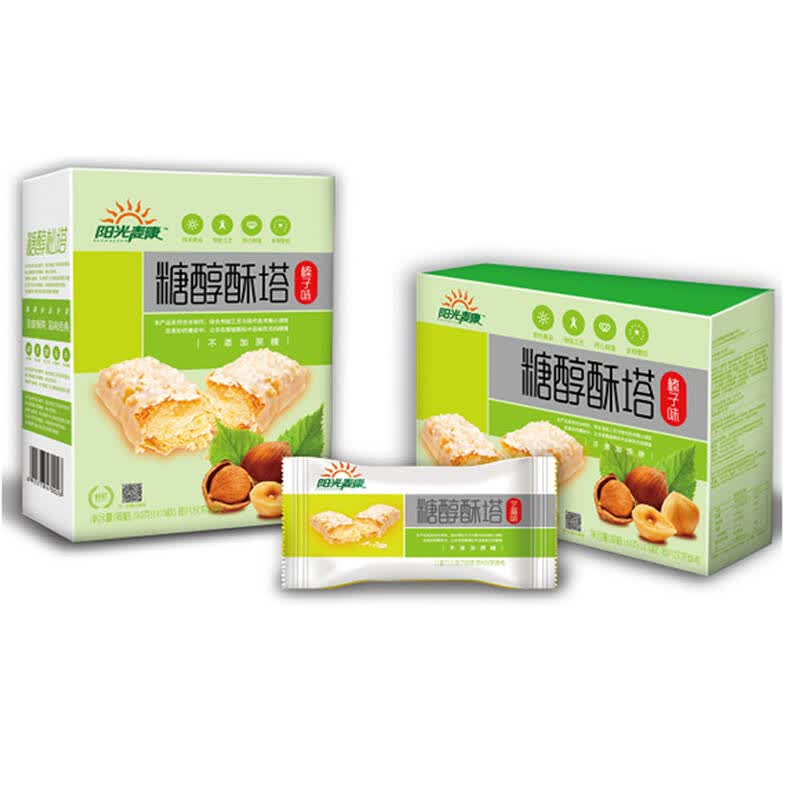 【元旦特惠】阳光麦康 休闲零食无糖食品 千层糖醇酥塔160g 盒装(三种