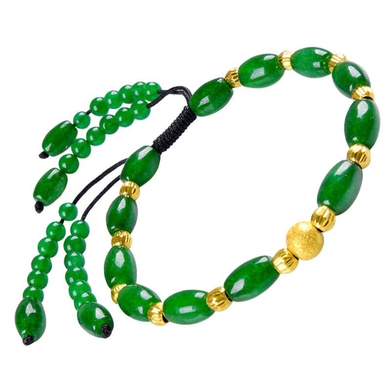 相思结原创中国风 路路通女款礼物 千足金转运珠 黄金手链 如图 0.