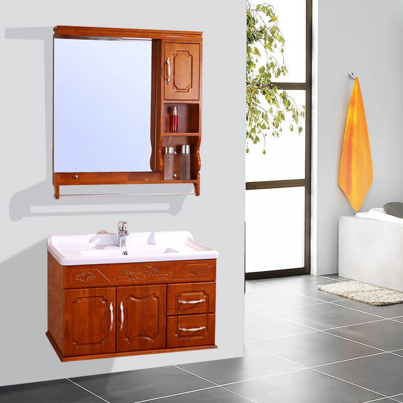 名爵(mejue) z-6212080实木浴室柜卫浴柜组合套装卫生间洗脸盆柜