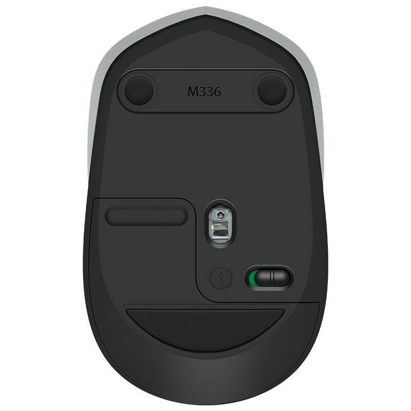 羅技(logitech)藍牙鼠標m336 灰色