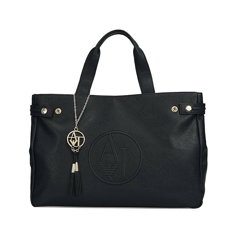 armani jeans阿玛尼牛仔女士aj横款流苏单肩手提包 z523d a3 藏蓝色