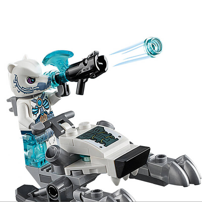 儿童益智拼装积木拼插玩具气功传奇系列 维克熊的变形机甲战熊70225