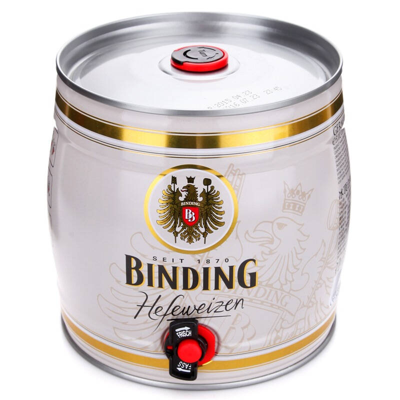 德国binding 冰顶 白啤酒3.1l桶装