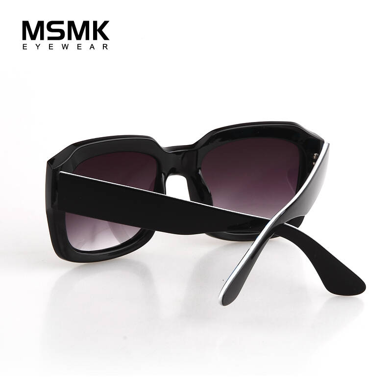 msmk时尚潮流女士太阳镜男款墨镜潮大框方框修脸大脸复古防紫外线眼镜