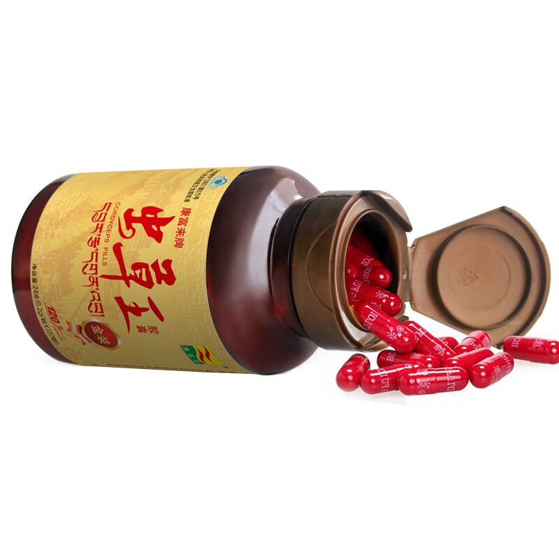 康富来牌 虫草王胶囊 金装120粒 0.2g/粒x120粒(新旧包装随机发货) - 