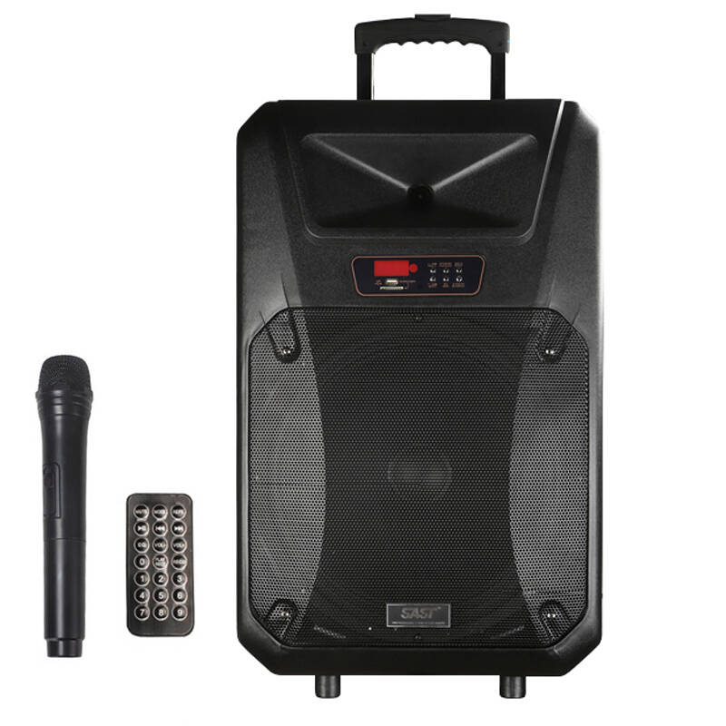 先科(sast)1502d 户外便携移动拉杆音响 大功率广场舞音箱 舞台会议
