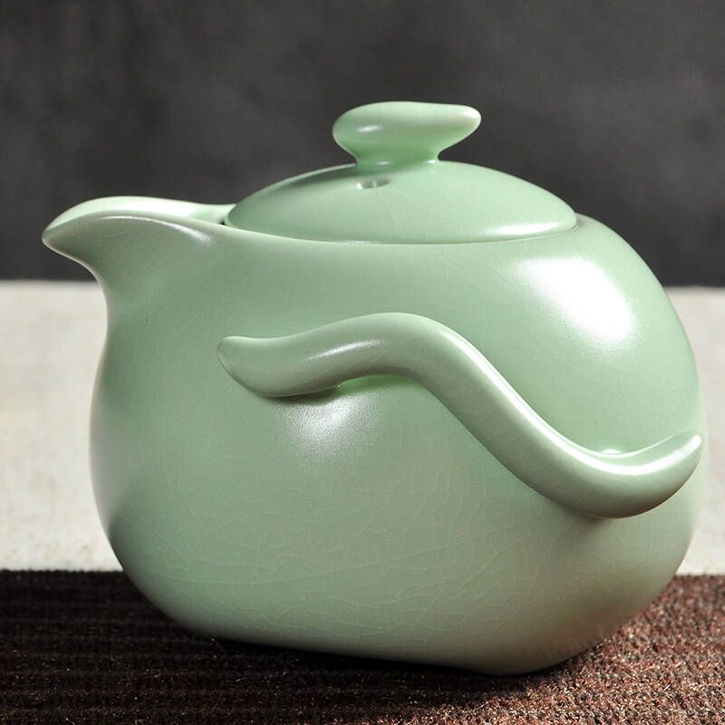 古焱 功夫茶具 汝窑茶具套装 汝瓷茶具茶杯茶壶 茶盅 企鹅壶