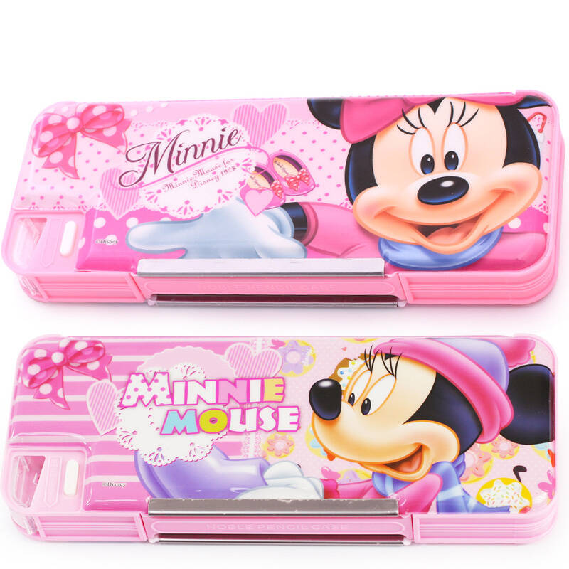 小学生双开多功能文具盒 dm0908 米妮粉随机 京东自营