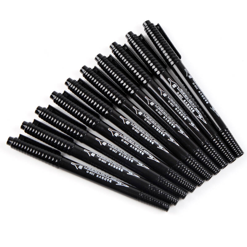 金万年(genvana)小双头油性记号笔10支装 勾线笔马可笔 g-902 黑色