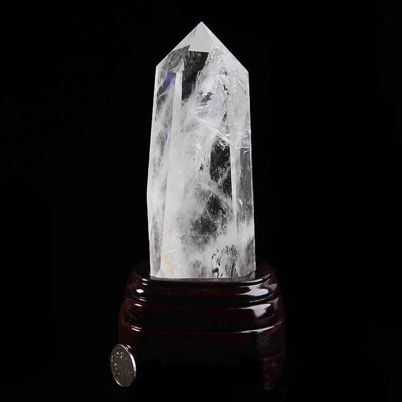 水晶一百 天然白水晶柱原石摆件 异象水晶 生机蓬勃 前程似锦 款1