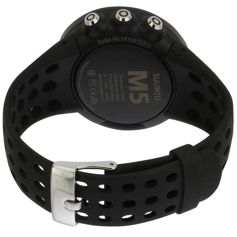 颂拓(suunto)男士户外运动时尚黑盘黑带霸气计时m5手表专柜