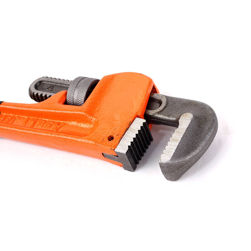 雅赛崎asaki 重型管子钳 水管钳管子扳手 水管扳手工具防滑胶套规格