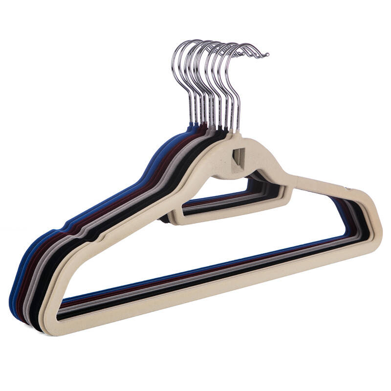 天和田野 植绒带钩衣架 魔术衣挂 衣服撑 防滑挂 衣架子 晾衣架 衣撑