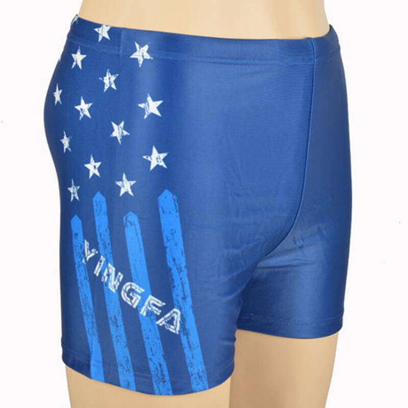 英发数码印花 氨纶丝光 3313-2蓝色 平角游泳裤 xl 腰围2尺3-2尺5