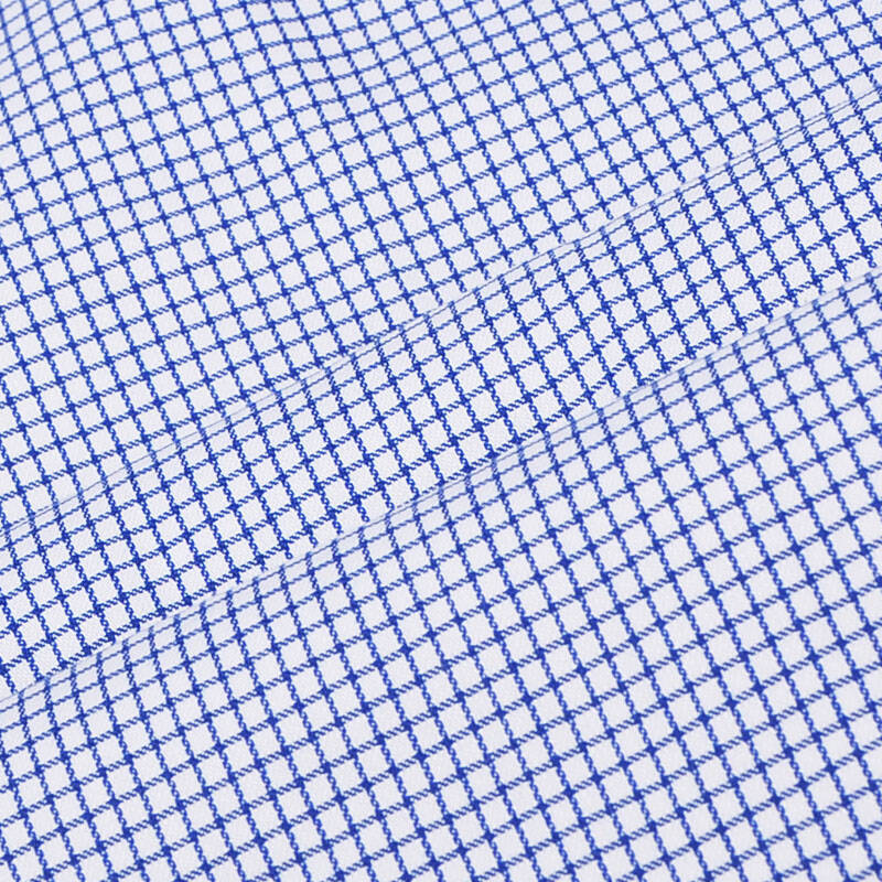 秋季新款开开衬衫男士长袖商务休闲正装浅色方格子衬衣 k1-3412 43