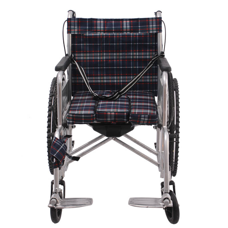 互康 坐便轮椅折叠老人轻便轮椅车 黑色hk-02