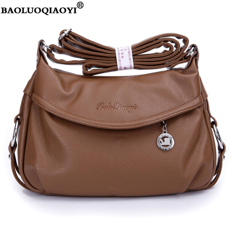 保罗乔伊女包 2015新款女士斜挎包 饺子型中老年女单肩斜跨包 女休闲