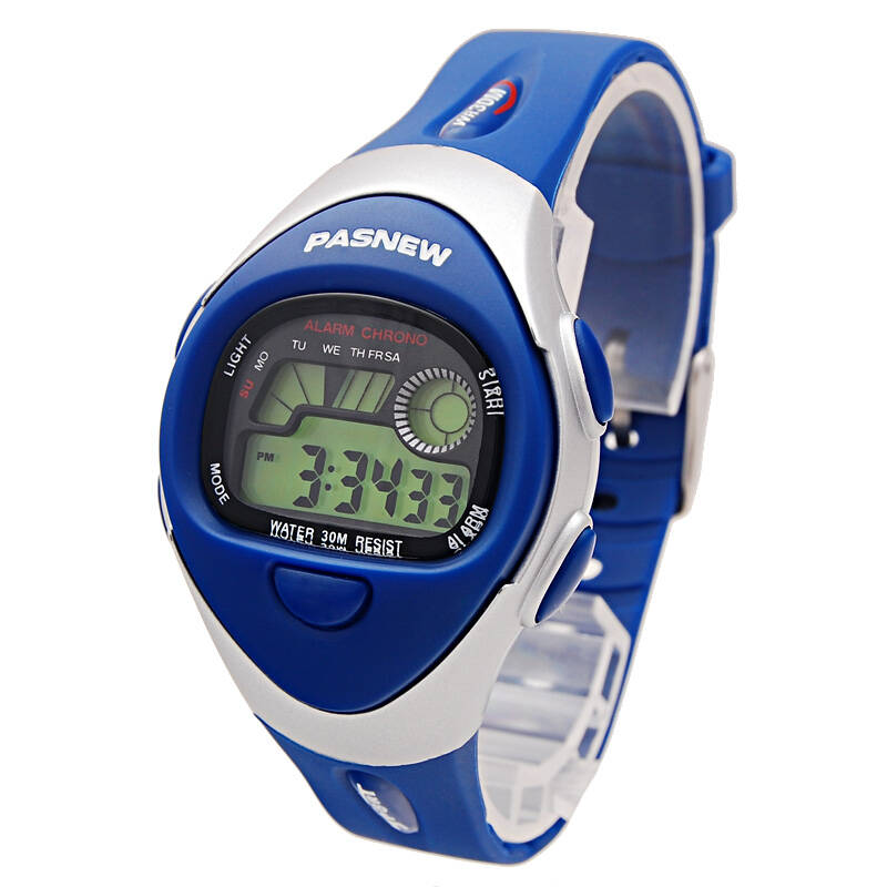 百圣牛(pasnew)儿童手表经典款式数字时间儿童表时尚可爱女表防水夜光