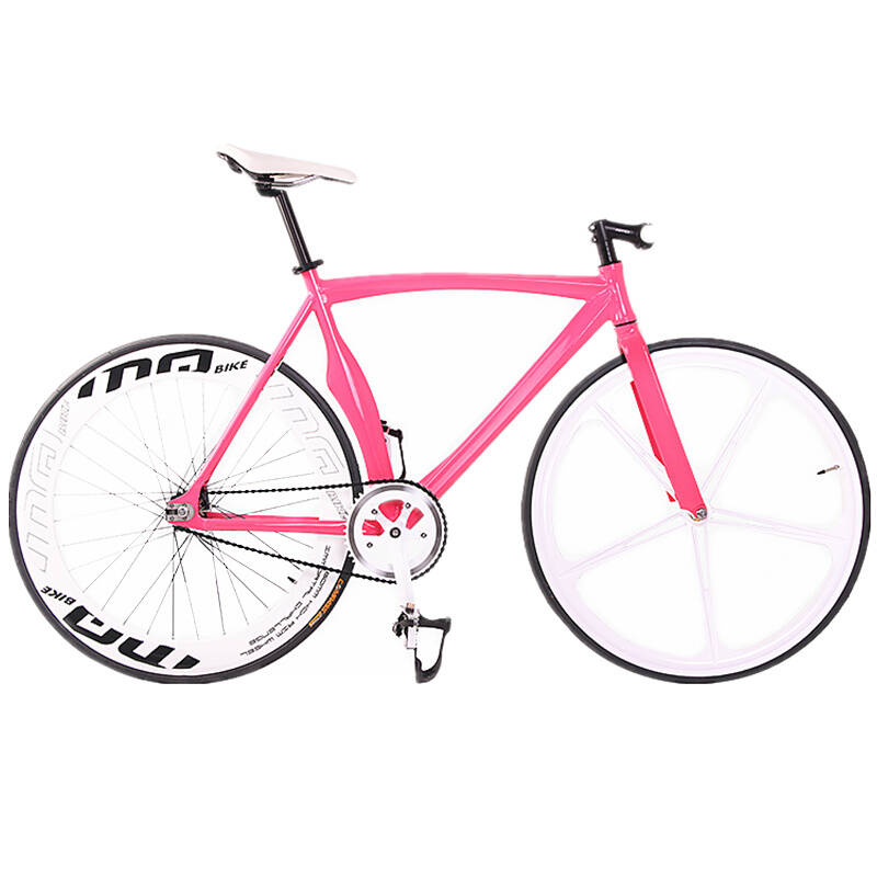 得气隆 高档死飞自行车 肌肉车架全铝合金超轻弯刀 倒骑真死飞单车 26