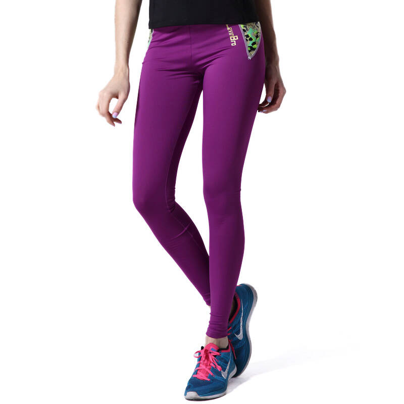 绿茵豹薄款七分裤紧身运动裤女瑜伽裤速干透气跑步舞蹈跳操健身裤