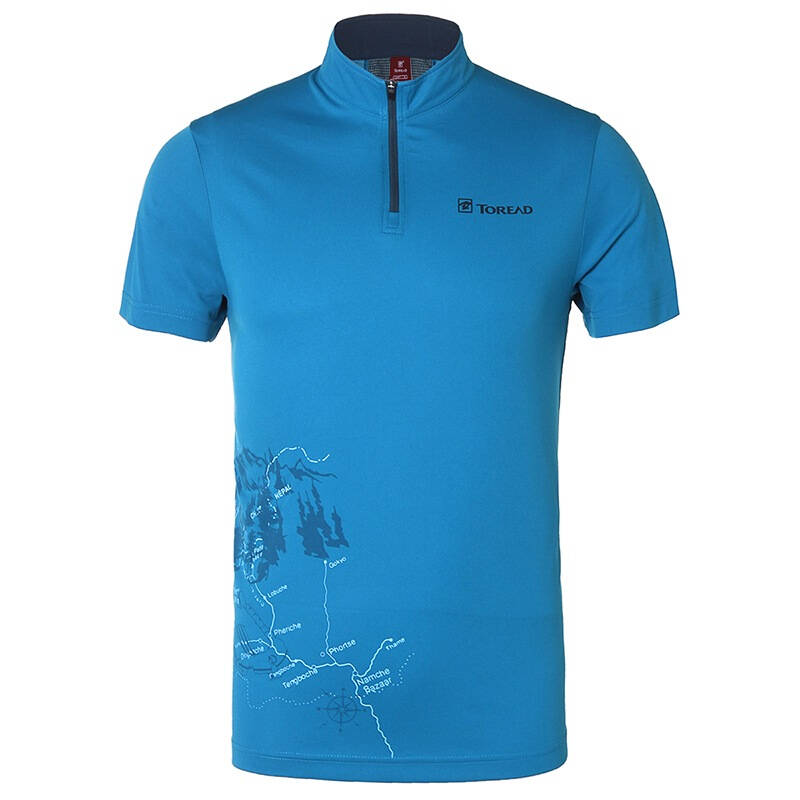 探路者toread户外吸湿排汗速干男士短袖t恤tajd81666 天青蓝 l 京东