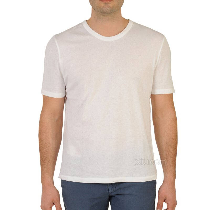 alexander wang 亚历山大·王 男士白色纯棉圆领短袖t恤 500200c 100